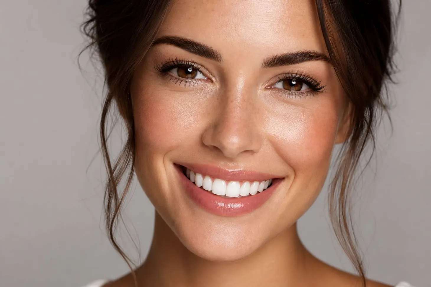 Bright smile after cosmetic treatment